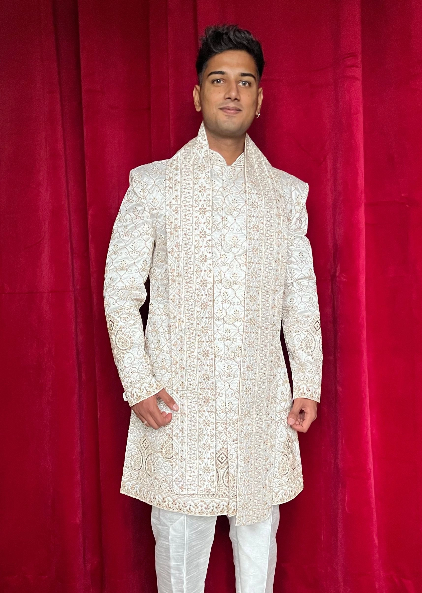 Sherwani with thread and gotta work